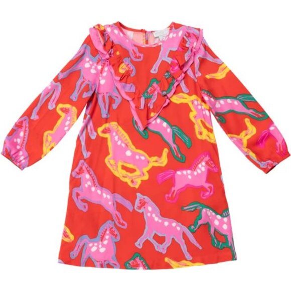 Stella McCartney Kids Other - NWT Stella McCartney Kids Painted Horses Long Sleeve Twill Dress